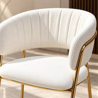 Channelled wraparound back upholstery.