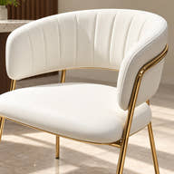Open back gap and gold-tone seat support.