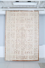 Aurelia Ivory & Rust Textured Area Rug – FF-04 — original full rug showing overall pattern