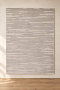 Lyra Ivory & Greige Abstract Area Rug – LL-11 — digitally edited clean standing showroom view