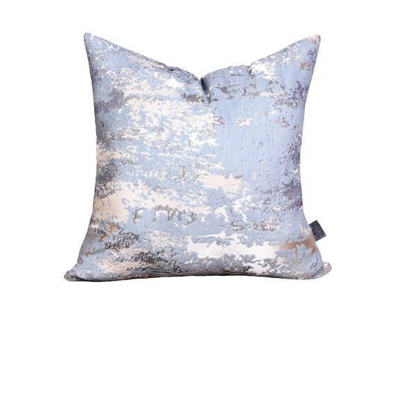 Luxury Patina , Velvet Throw Pillow Cover ( Light Blue Cushion Cover)