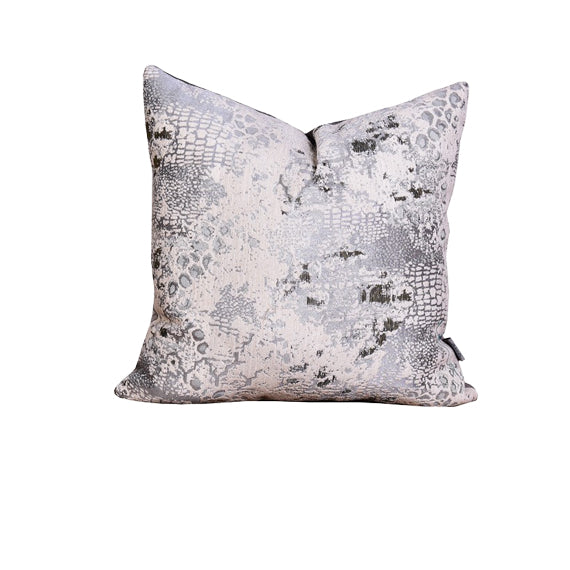 Luxury Patina, Velvet Throw Pillow Cover ( Light Grey Cushion Cover)