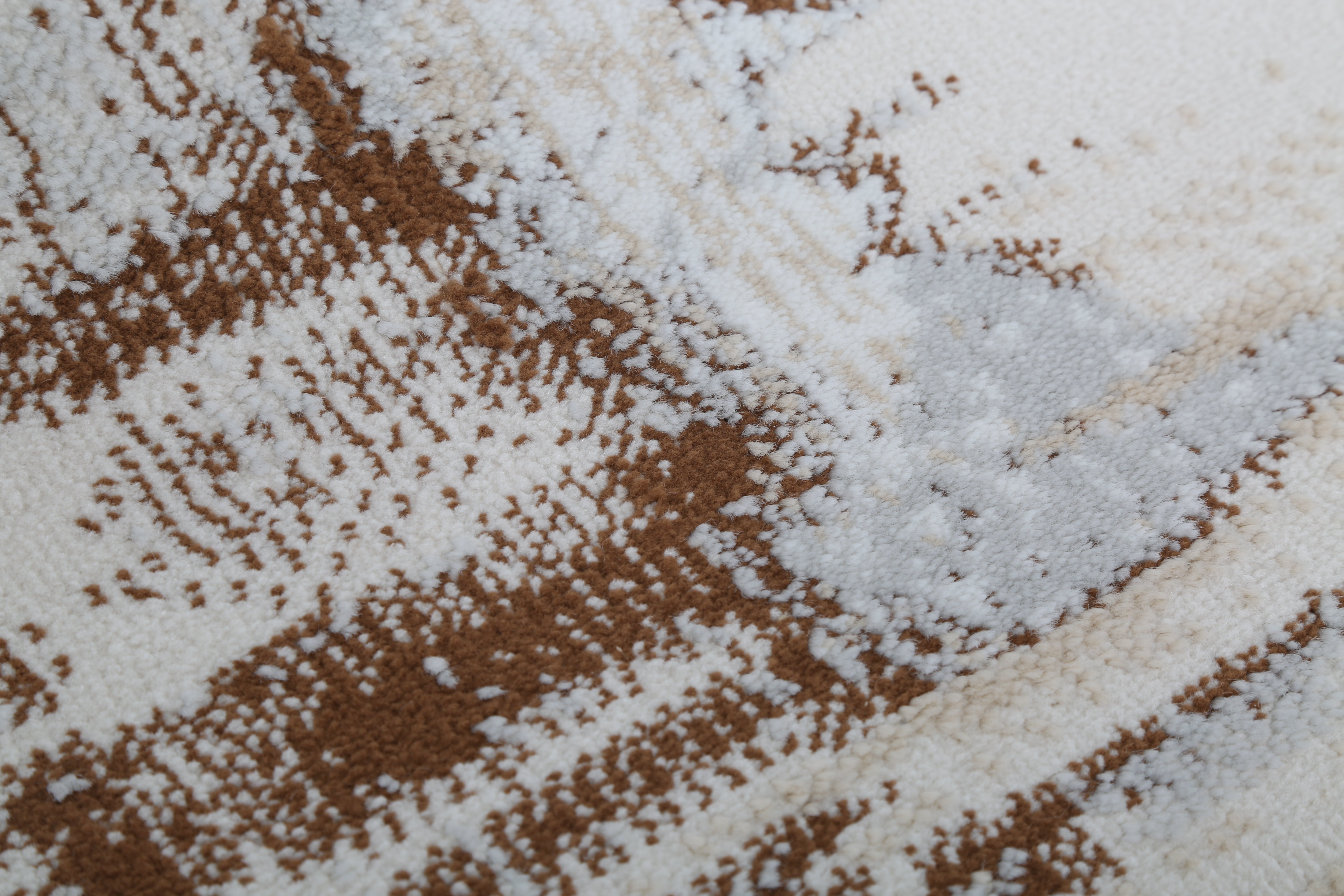 Glara Sandstone Abstract Rug – Warm Beige & Earth Tones (12mm Plush)