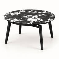Vellaro Black & White Round Dining Table – TT207 – clean product view