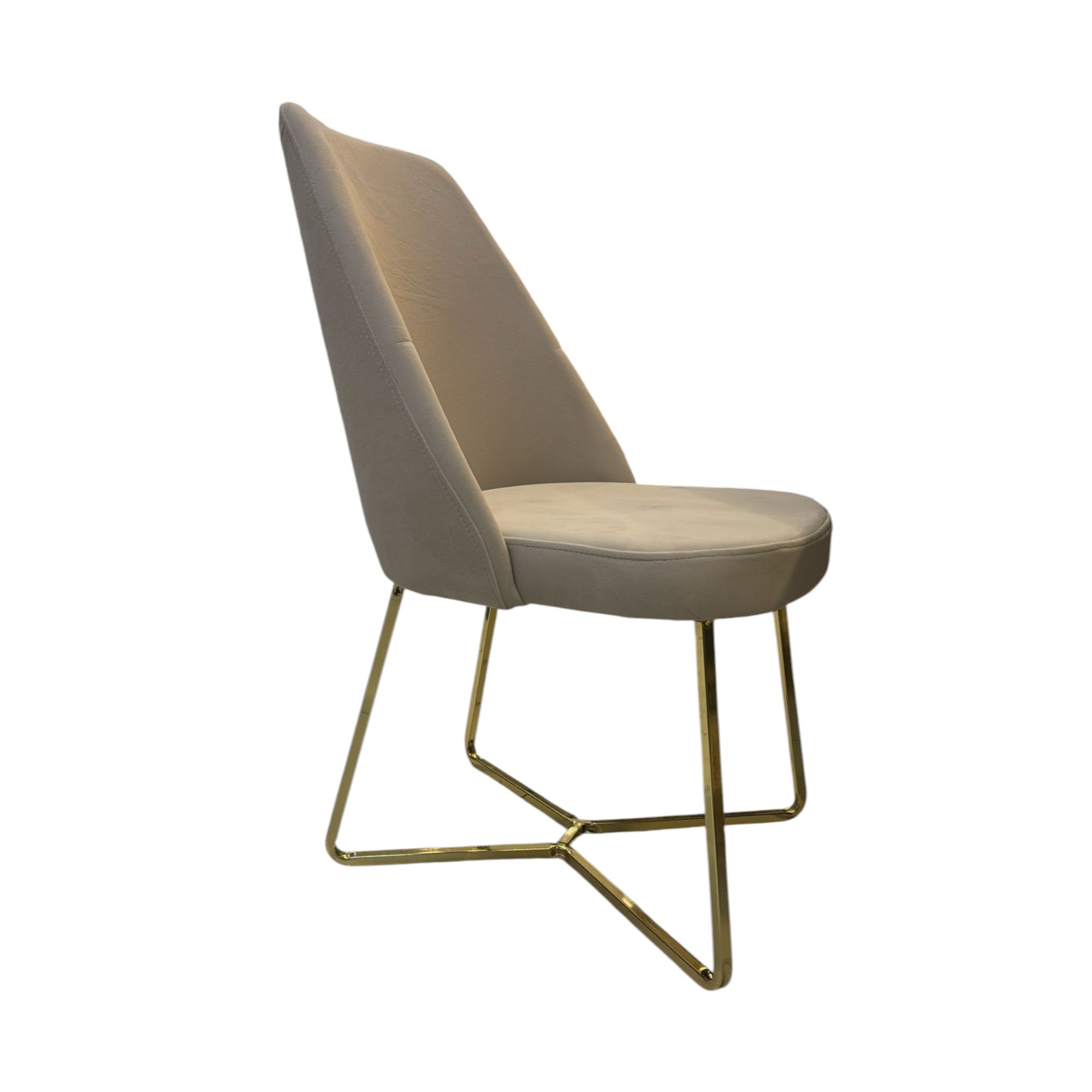 Magnum Dining Chair ( Cream/ Gold )