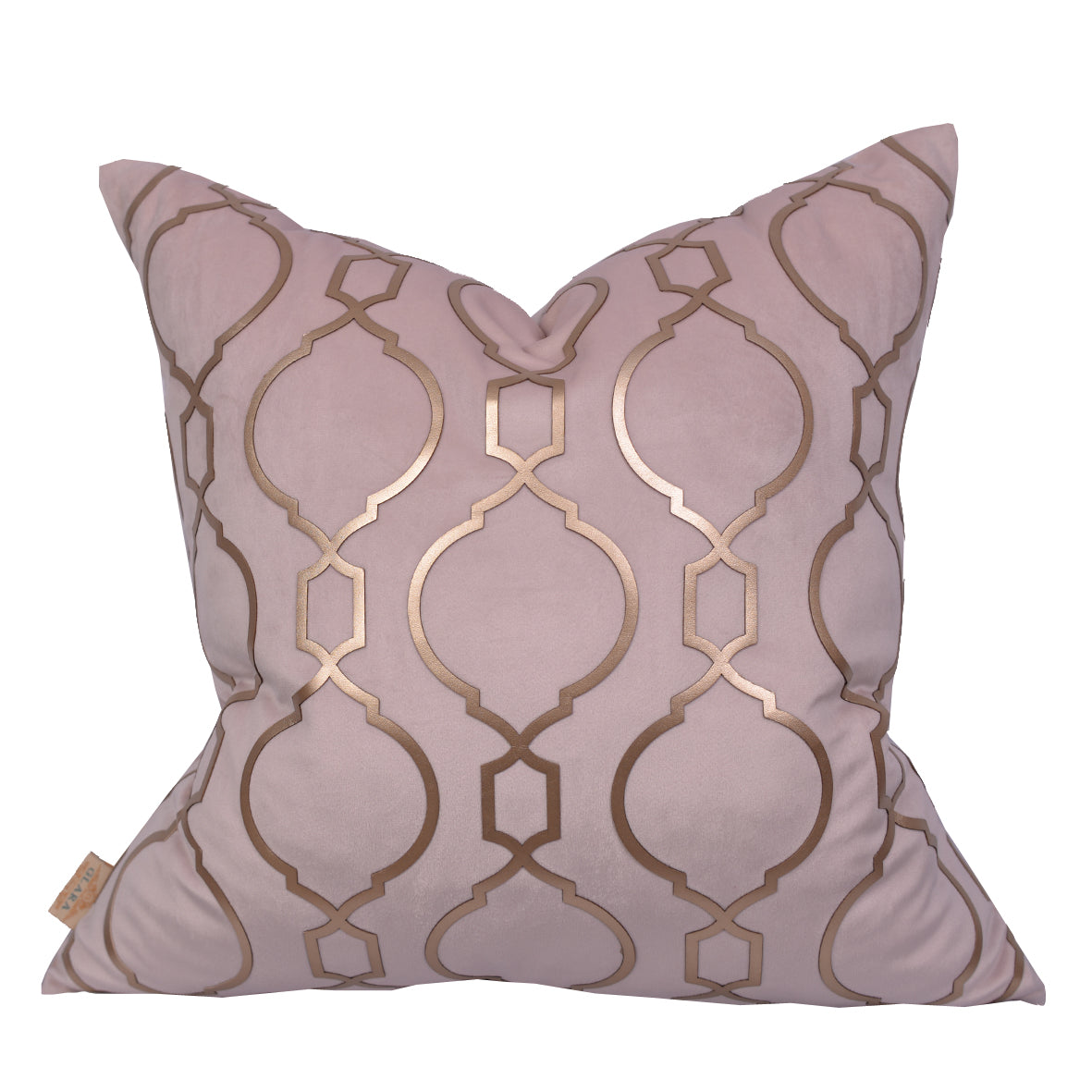 Luxury Velvet Throw Pillow Cover (Cream & Gold Cushion Cover)