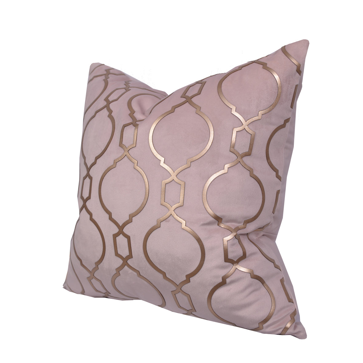 Luxury Velvet Throw Pillow Cover (Cream & Gold Cushion Cover)
