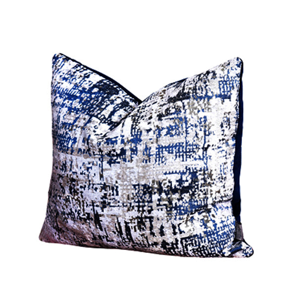 Luxury Patina, velvet throw pillow cover ( Blue Cushion Cover)