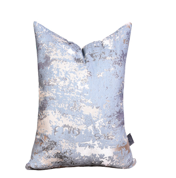 Luxury Patina , Velvet Throw Pillow Cover ( Light Blue Cushion Cover)