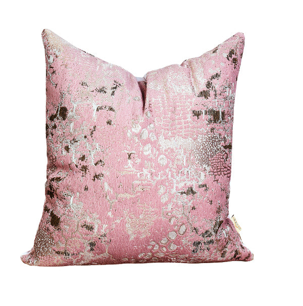 Luxury Patina, velvet throw pillow cover ( Light Pink Cushion Cover)