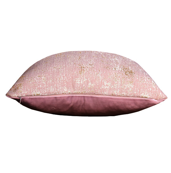 Patina Luxury Velvet Throw Pillow Cover (Blush Pink & Gold Cushion Cover)