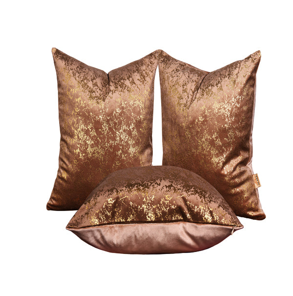 Luxury Metallic Velvet Throw Pillow Cover ( Nescafe Cushion Cover)