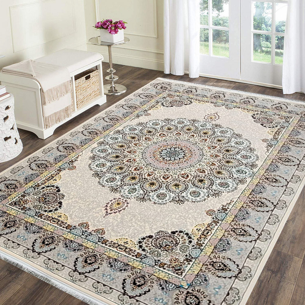 Tawus Beige Traditional Rug